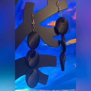 Black Dangle Ovals
